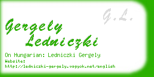 gergely ledniczki business card